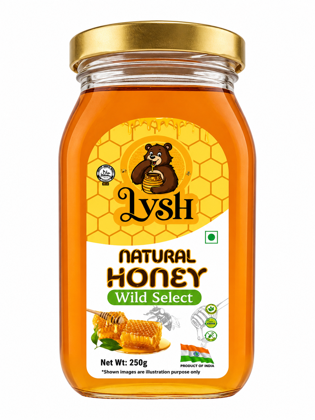 Lysh Natural Honey Wild Select 24 Bottle x 250g